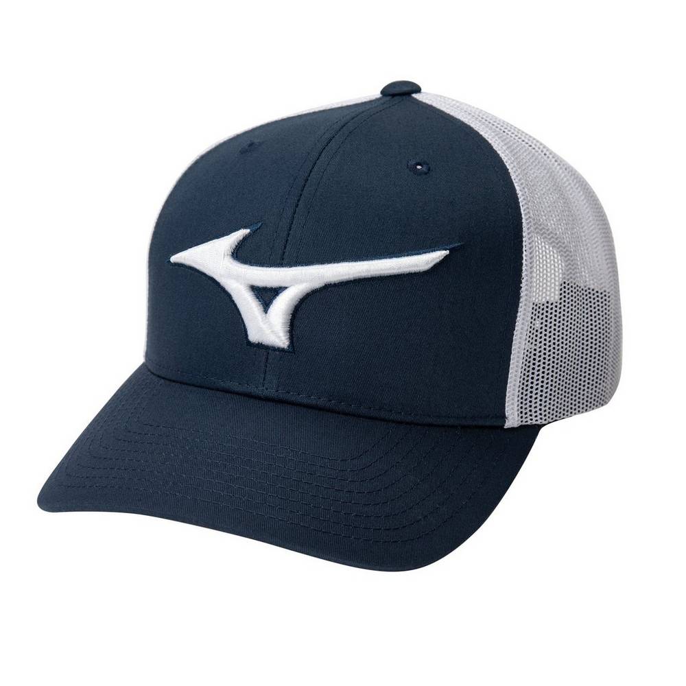 Panske Čiapky Mizuno Diamond Trucker Baseball Námornícka Modrá/Biele Vypredaj VIWD54790